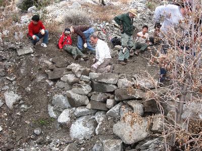 4 foot rock wall along Big Cienega