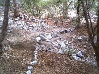 Rock spillway
