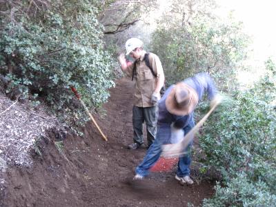 Trail widening of Heaton Flats