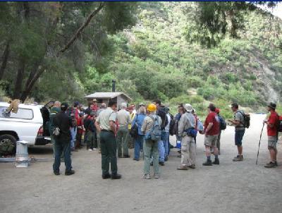 Safety meeting at Heaton Flats