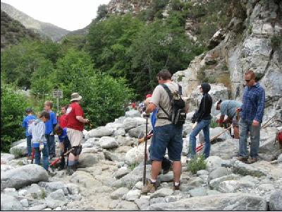 Working on the rock field