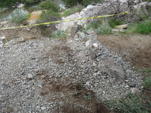 Water bar is installed to reduce erosion