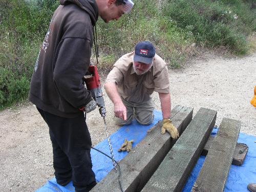 Drilling the steps