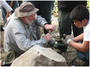 Volunteers at work