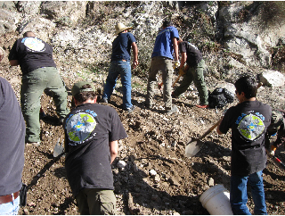 Volunteers at work