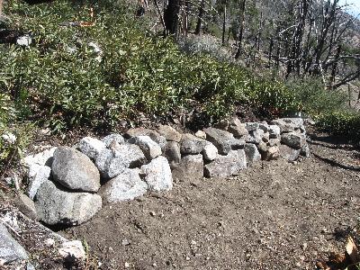 Rock work along the trail
