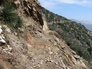 Hiking up to the blast site
