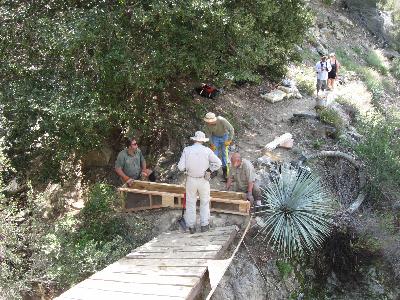 The lower footing form is set in to position