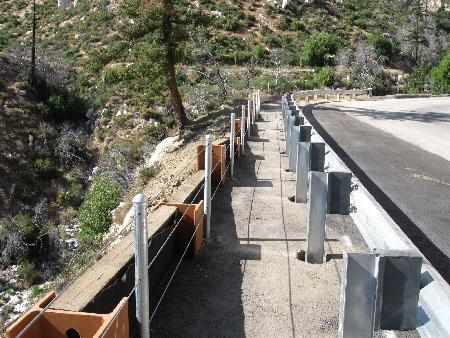 Repaired section of Highway 39